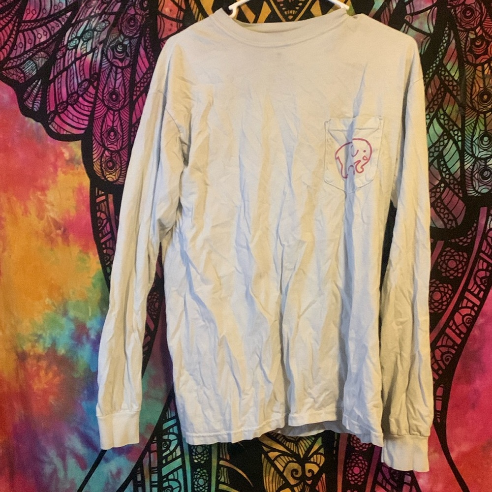 ivory ella long sleeve teal color. size M